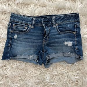 American eagle super stretch mid rise cutoff denim shirt perfect condition